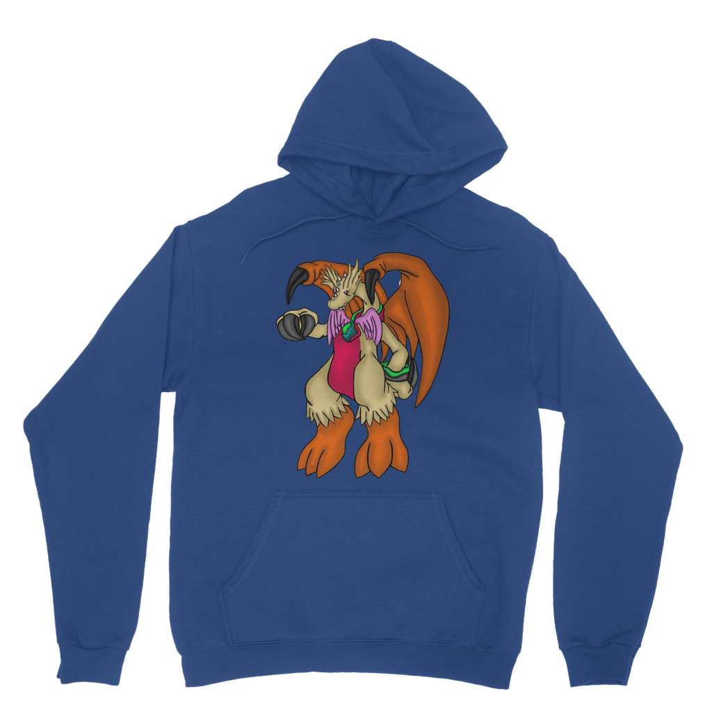 Angehardragon Classic Adult Hoodie featuring a double fabric hood, kangaroo pouch pocket, and ribbed cuffs in a stylish design.