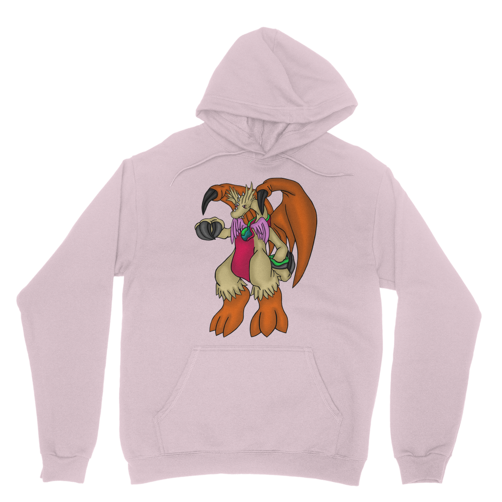 Angehardragon Classic Adult Hoodie featuring a double fabric hood, kangaroo pouch pocket, and ribbed cuffs in a stylish design.