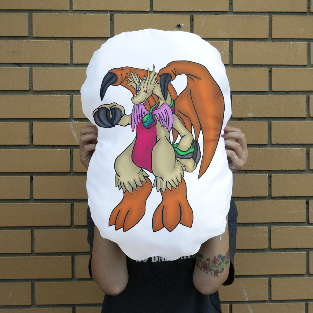 Angechardragon Giant Face Cushion featuring a personalized face design, showcasing its large size and vibrant colors.