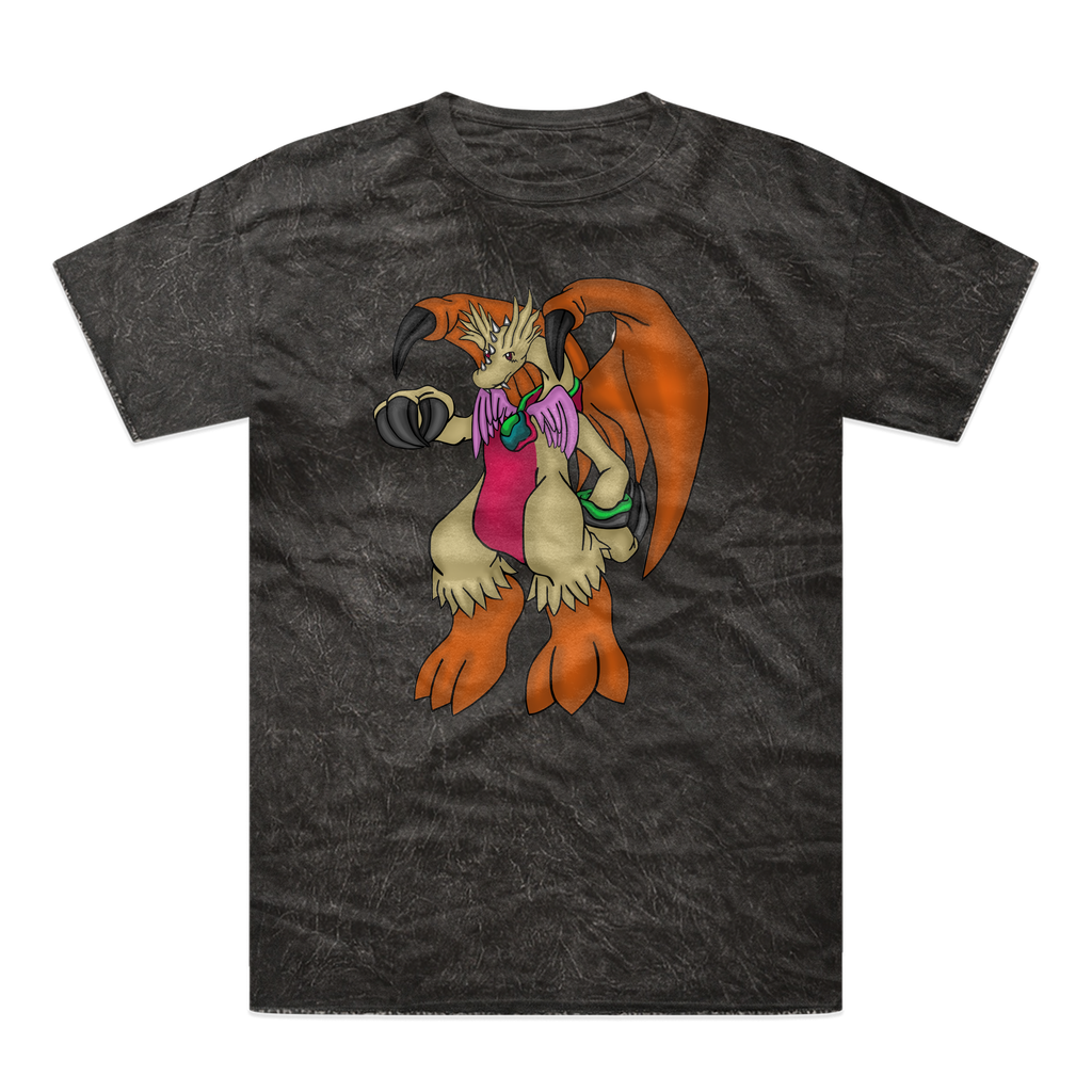 Angechardragon Tie-Dye T-Shirt featuring vibrant colors and unique patterns, made from 100% heavyweight cotton with a double-needle stitched neckline.