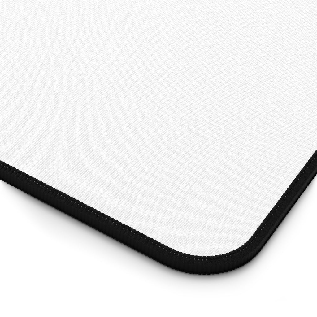 Angetapir Desk Mat featuring customizable design, 4mm thick neoprene, and anti-slip backing in a stylish workspace setting.