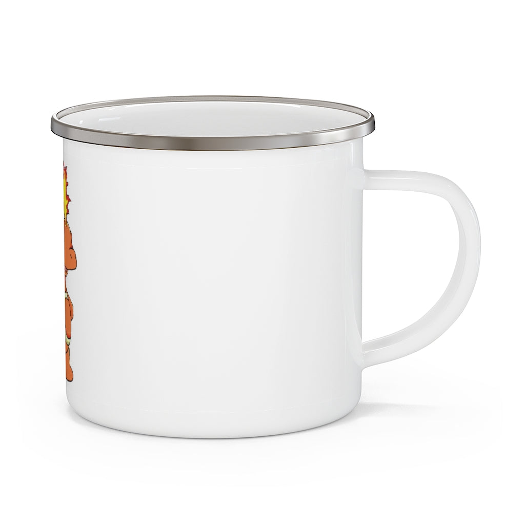 Angetapir Enamel Camping Mug with a stylish design, featuring a C-handle and rounded corners, perfect for outdoor adventures.