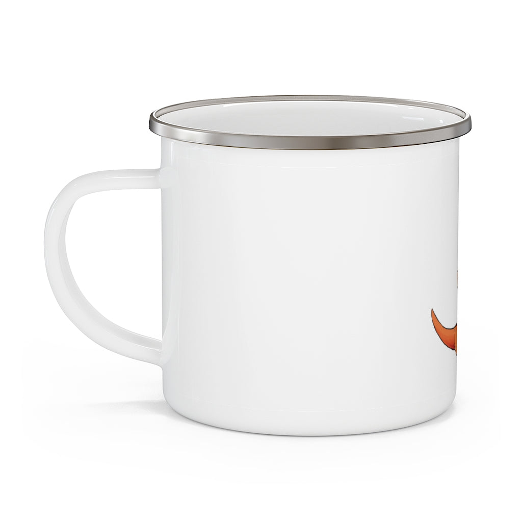 Angetapir Enamel Camping Mug with a stylish design, featuring a C-handle and rounded corners, perfect for outdoor adventures.