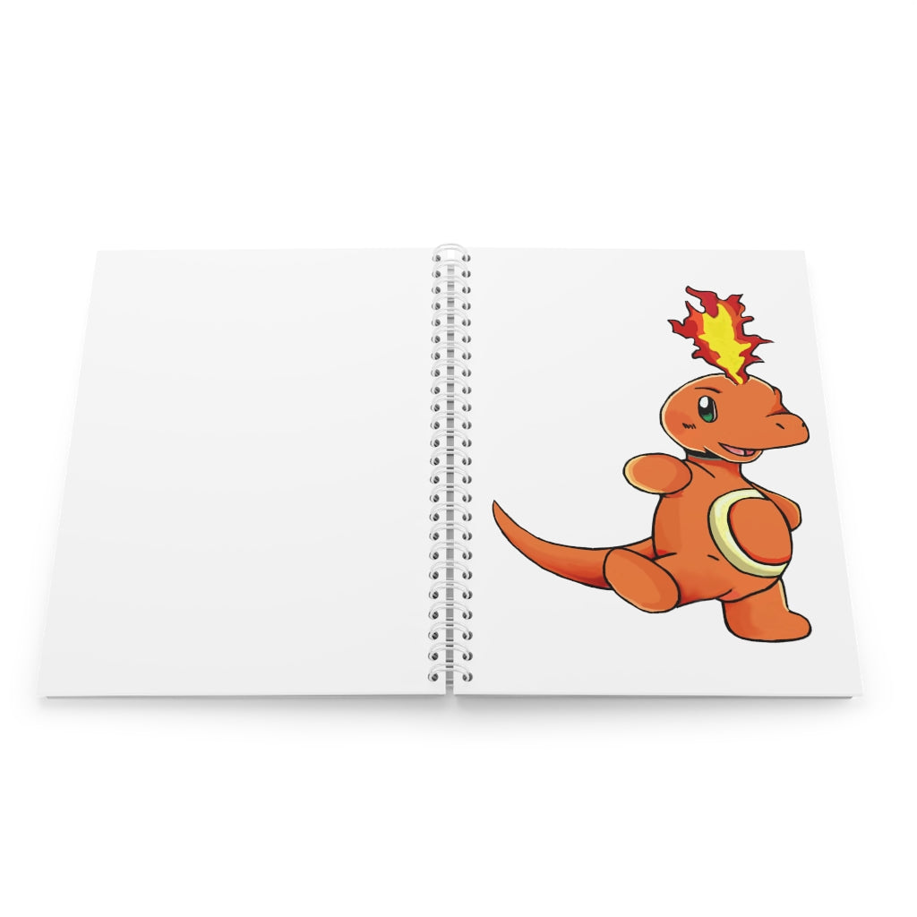 Angetapir Spiral Notebook with customizable covers and wide-ruled pages, featuring a semi-glossy laminated finish.