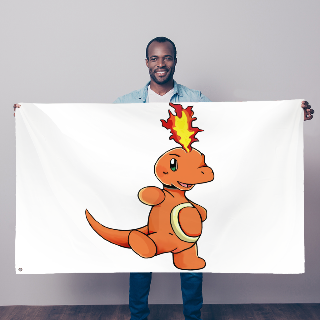 Angetapir Sublimation Flag measuring 5FT x 3FT, made of 100% polyester with vibrant colors and double-stitched edges.