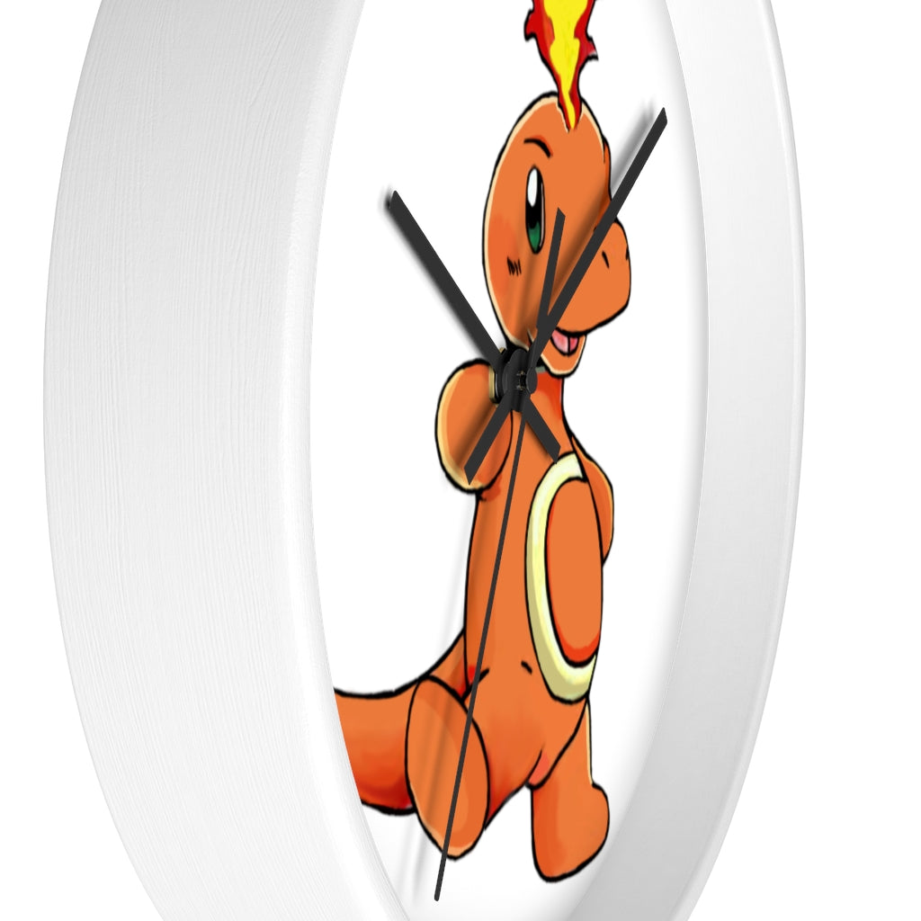 Angetapir Wall Clock featuring a wooden frame and plexiglass face, showcasing a stylish design suitable for indoor use.