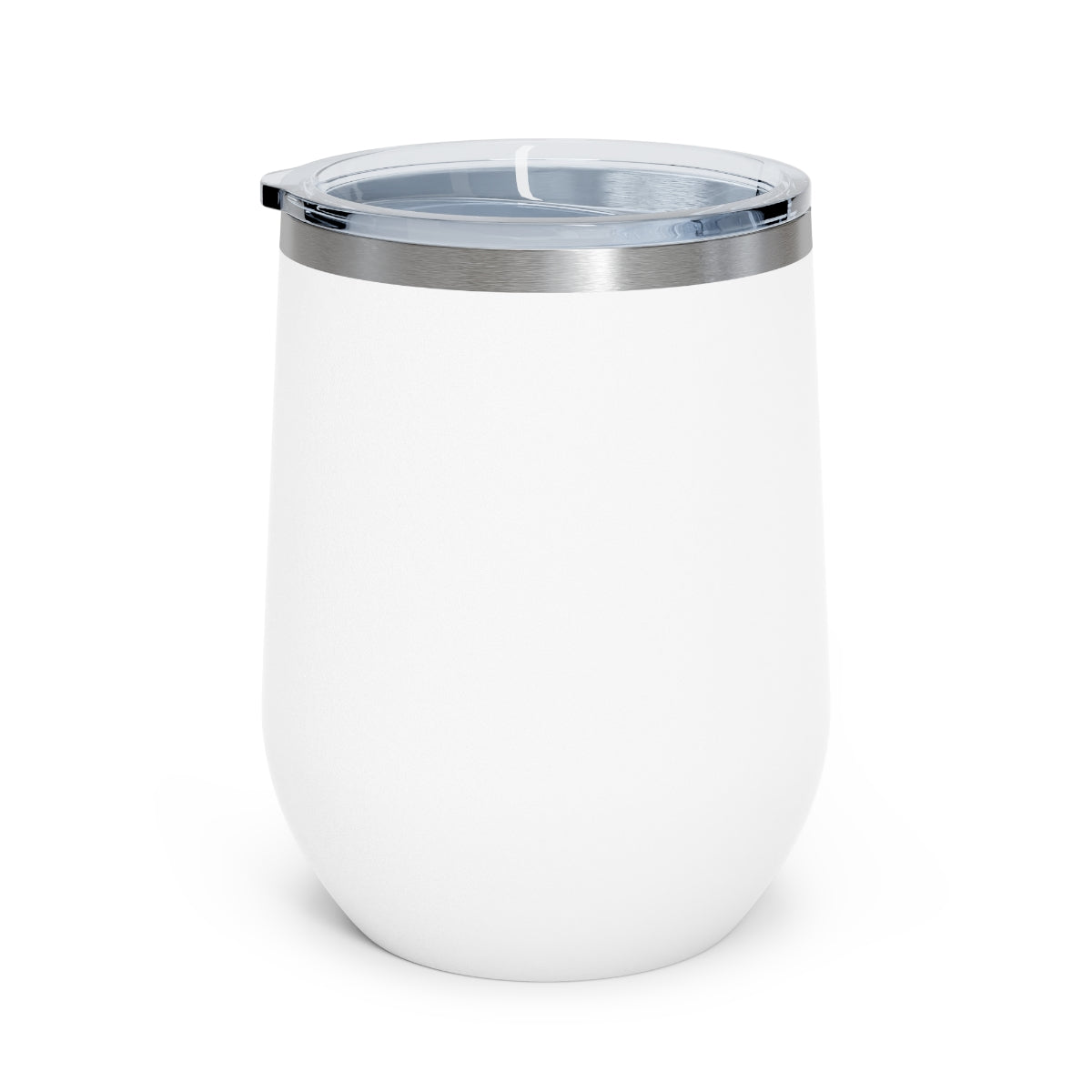 Angetir 12oz Insulated Wine Tumbler with clear lid, showcasing its sleek stainless steel design and double-wall insulation.