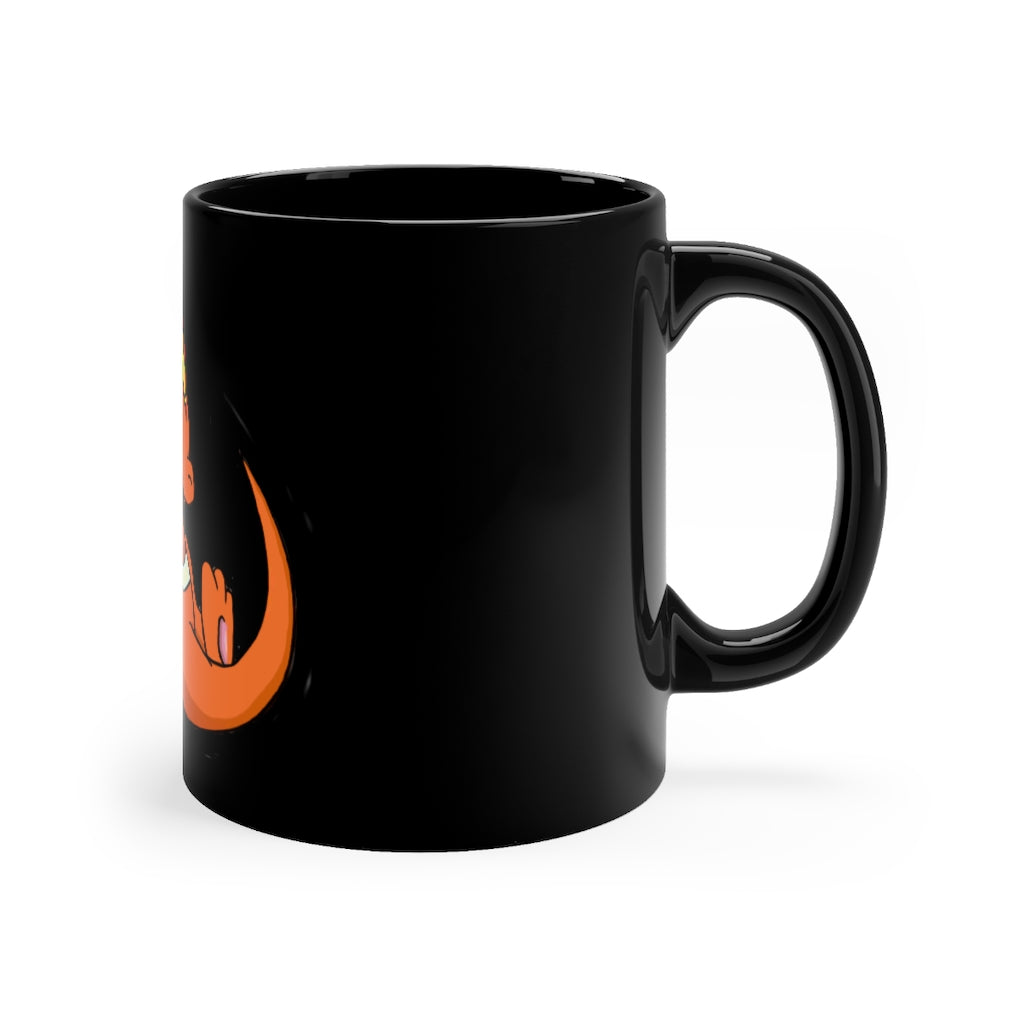 Angetir Black mug 11oz, featuring a sleek black ceramic design with rounded corners and a comfortable C-handle.