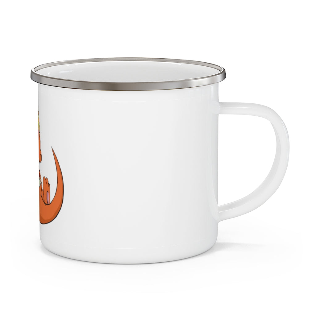 Angetir Enamel Camping Mug with a stylish design, showcasing its durable stainless steel construction and personalized print options.