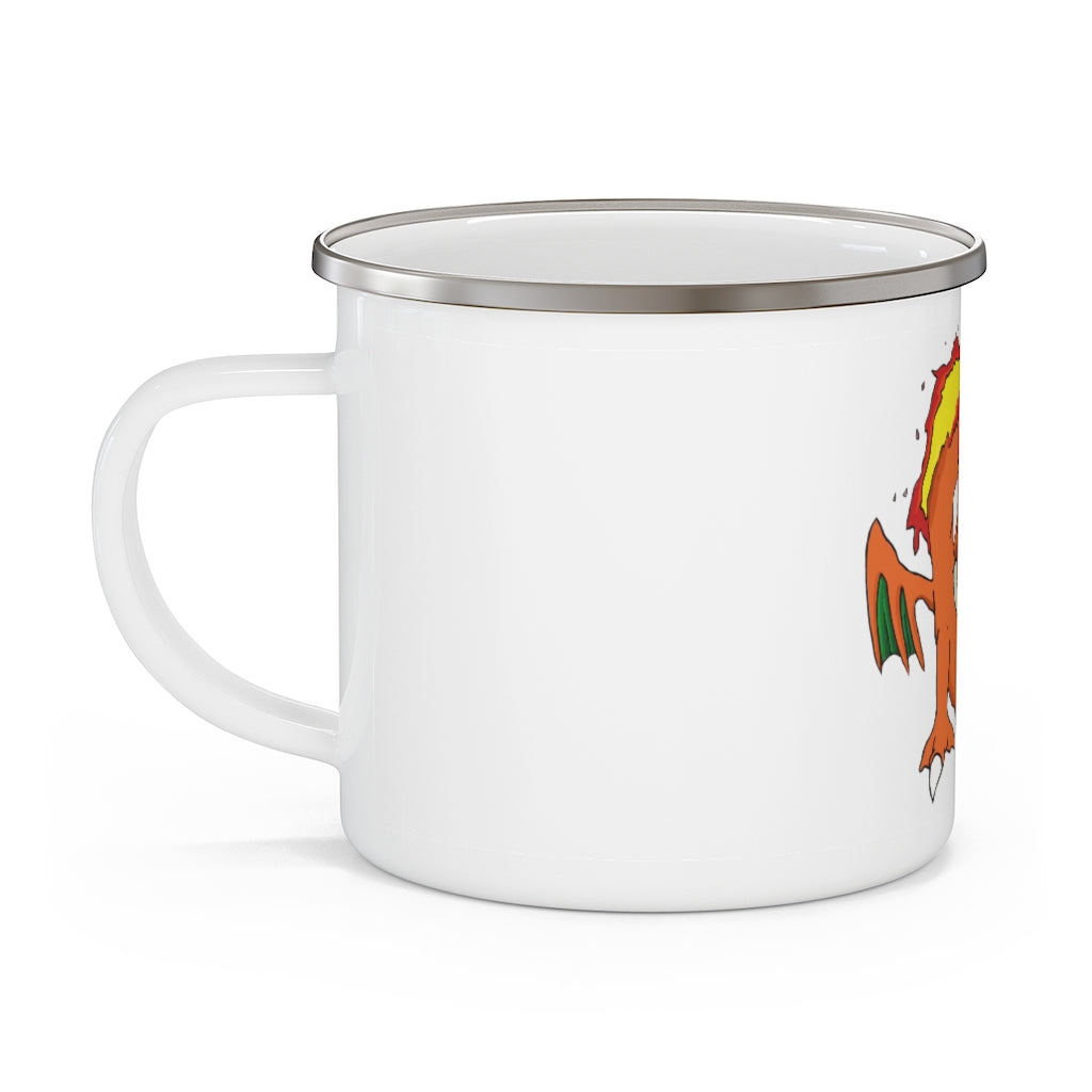 Angetir Enamel Camping Mug with a stylish design, showcasing its durable stainless steel construction and personalized print options.