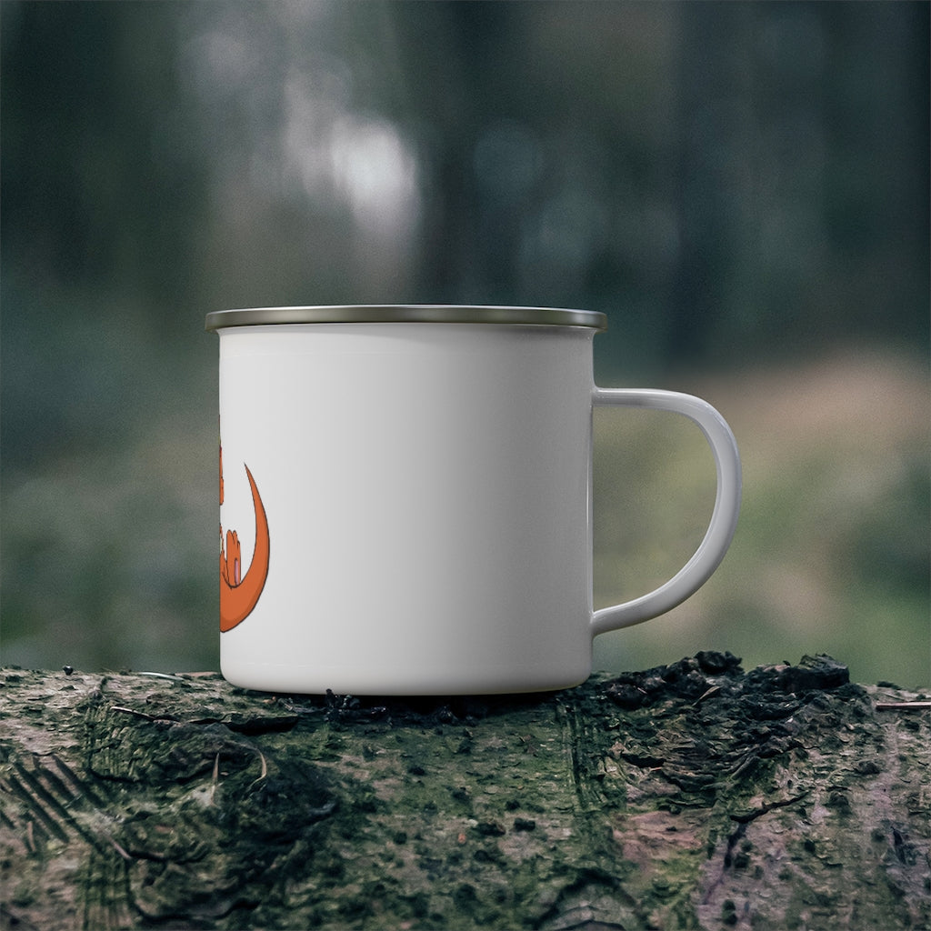 Angetir Enamel Camping Mug with a stylish design, showcasing its durable stainless steel construction and personalized print options.