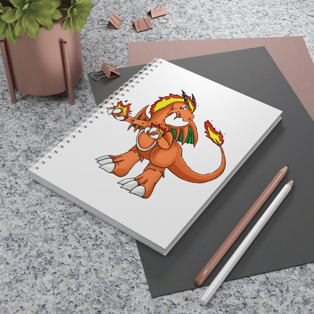 Angetiron Spiral Notebook with customizable covers and wide-ruled pages, showcasing its semi-gloss laminated finish.