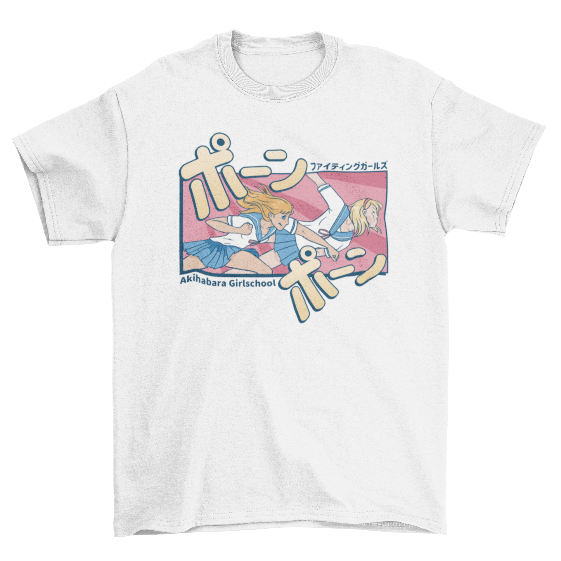 Anime Girls Fight T-shirt featuring a dove and the quote 'Peace is a universal right' in vibrant colors.