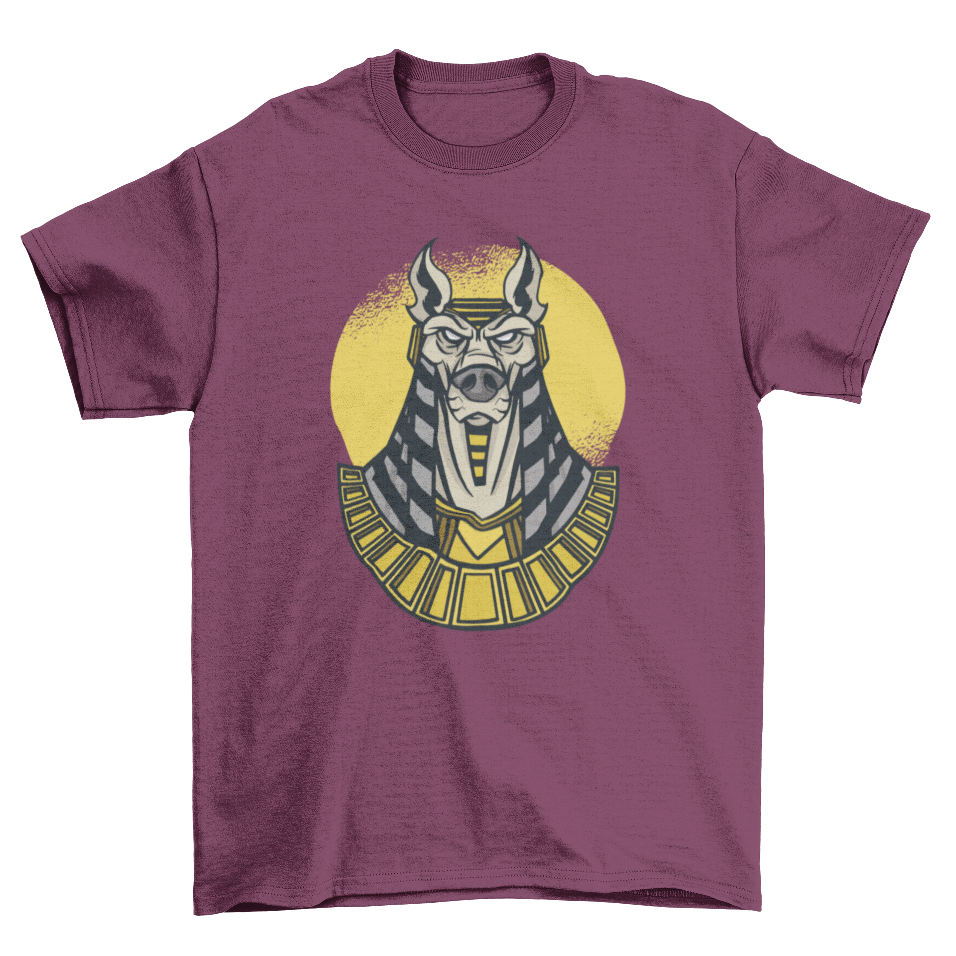 Anubis God t-shirt featuring a detailed design of the Egyptian deity Anubis, perfect for mythology enthusiasts.