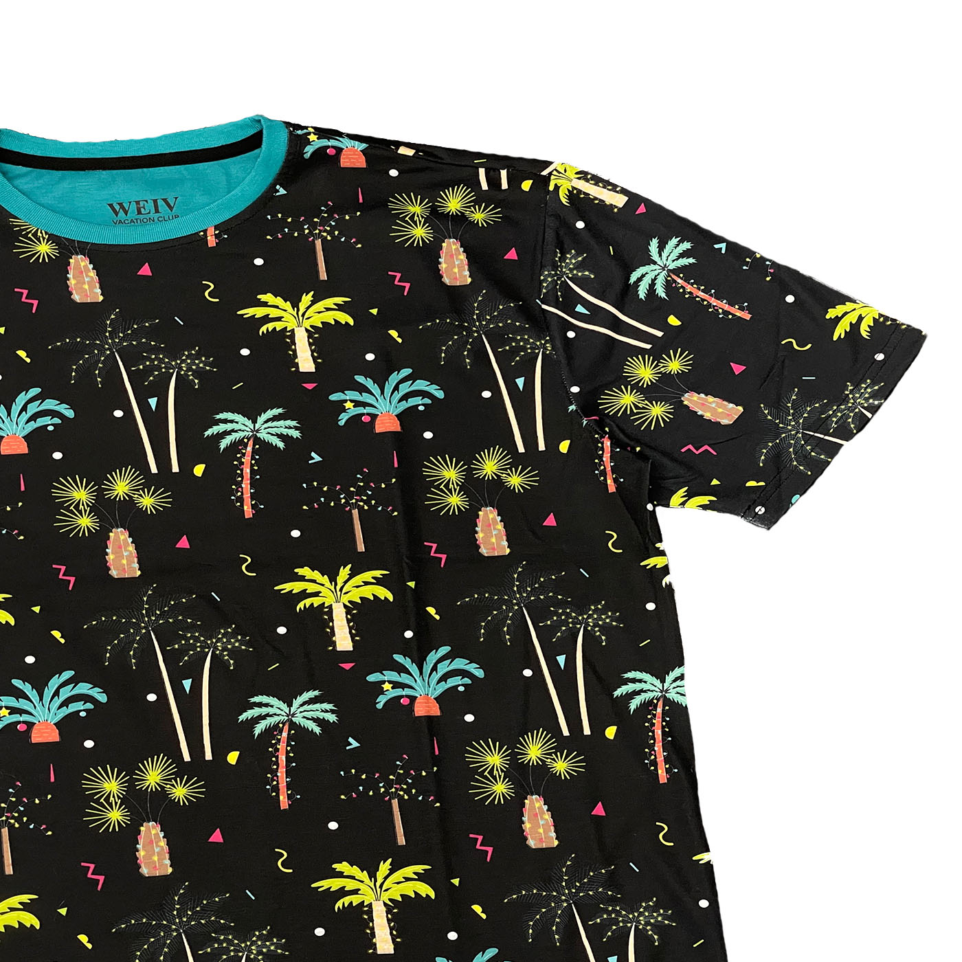 AP05 All Over Print Tropical T-shirt featuring vibrant floral designs, round neck, and short sleeves, perfect for summer wear.