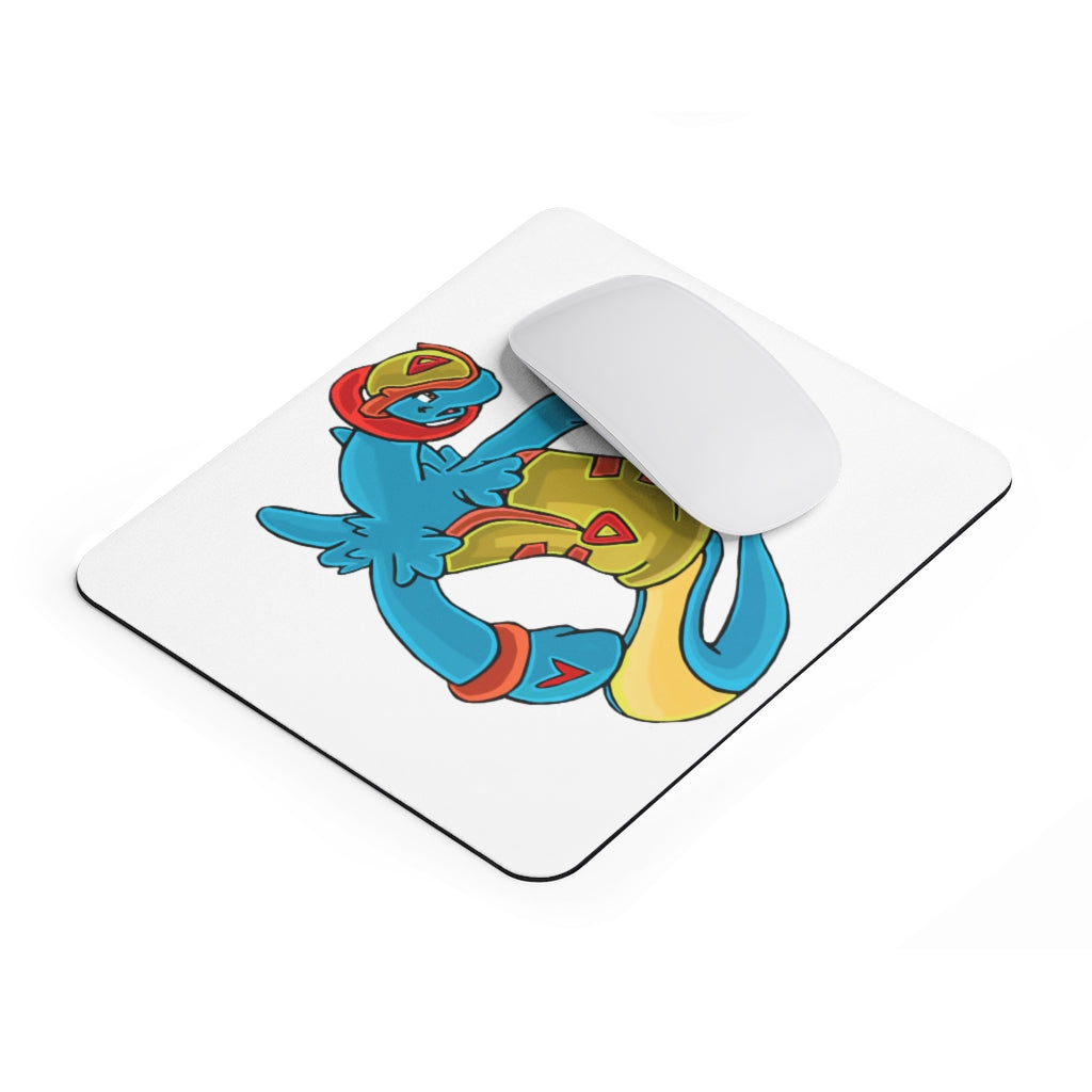 Aqrine Mouse Pad featuring a vibrant full print design on a smooth neoprene surface, ideal for enhancing workspace aesthetics.