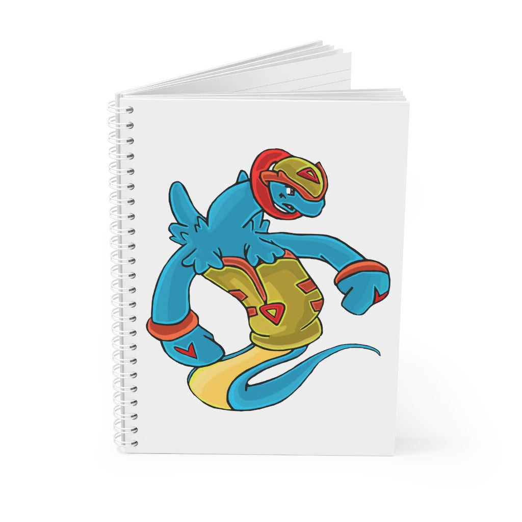 Aqrine Spiral Notebook with customizable covers and wide-ruled pages, featuring a semi-gloss laminated finish.