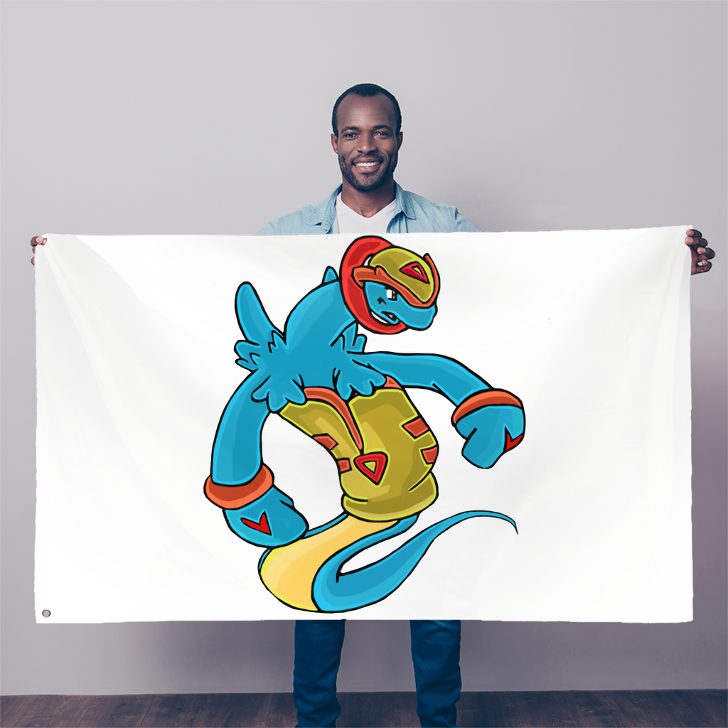 Aqrine Sublimation Flag measuring 5FT x 3FT, made of durable polyester fabric with vibrant colors and double-stitched edges.