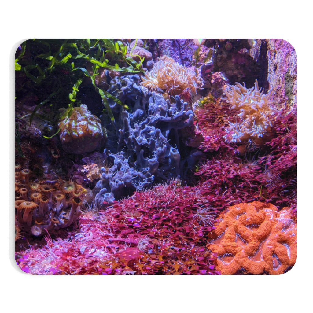 Aquarium Mouse Pad featuring vibrant aquatic design and non-slip surface, perfect for enhancing desk decor.