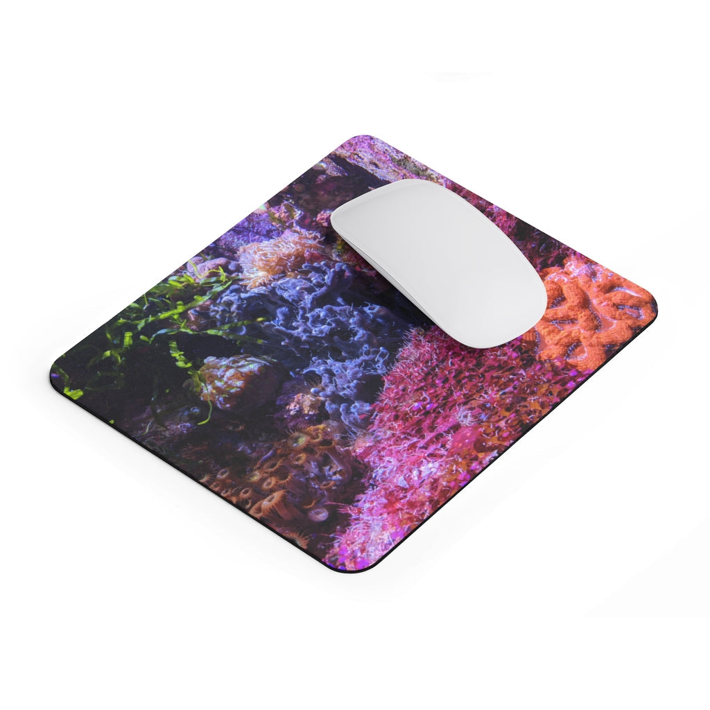 Aquarium Mouse Pad featuring vibrant aquatic design and non-slip surface, perfect for enhancing desk decor.