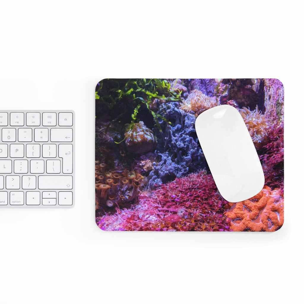 Aquarium Mouse Pad featuring vibrant aquatic design and non-slip surface, perfect for enhancing desk decor.