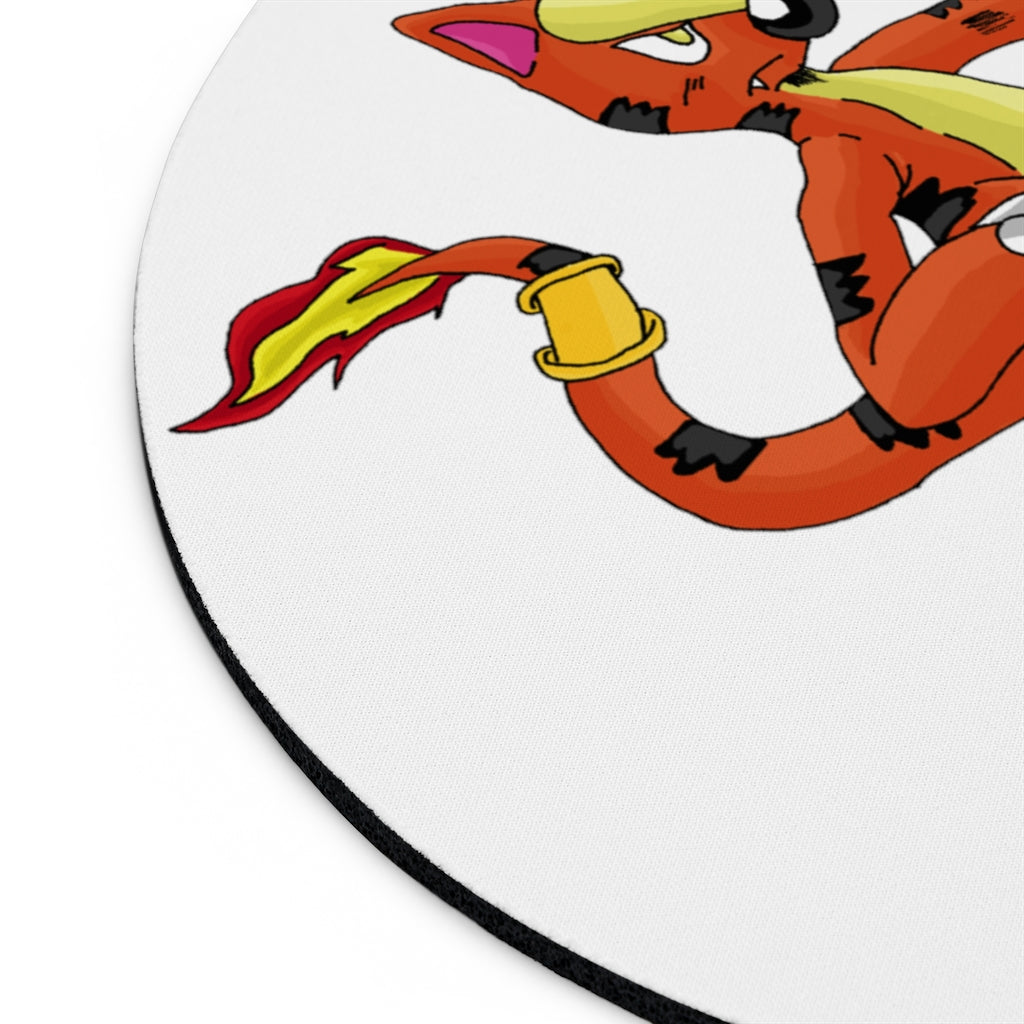 Arcadane Mouse Pad in round and rectangular shapes with vibrant designs and non-slip rubber bottom.