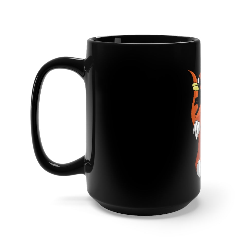 Arcadash Black Mug 15oz featuring a sleek black ceramic design with rounded corners and a comfortable C-handle, perfect for coffee and tea.