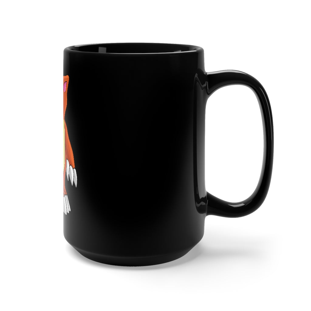 Arcadash Black Mug 15oz featuring a sleek black ceramic design with rounded corners and a comfortable C-handle, perfect for coffee and tea.