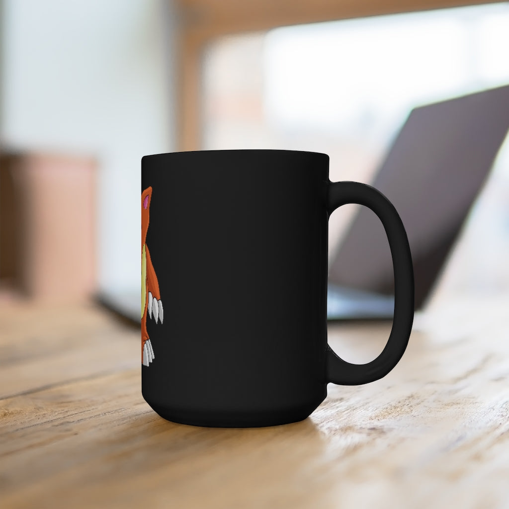 Arcadash Black Mug 15oz featuring a sleek black ceramic design with rounded corners and a comfortable C-handle, perfect for coffee and tea.