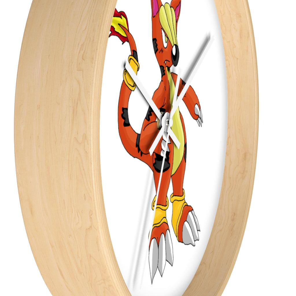 Arcadash Wall Clock featuring a wooden frame and plexiglass face, designed for indoor use with a silent mechanism.