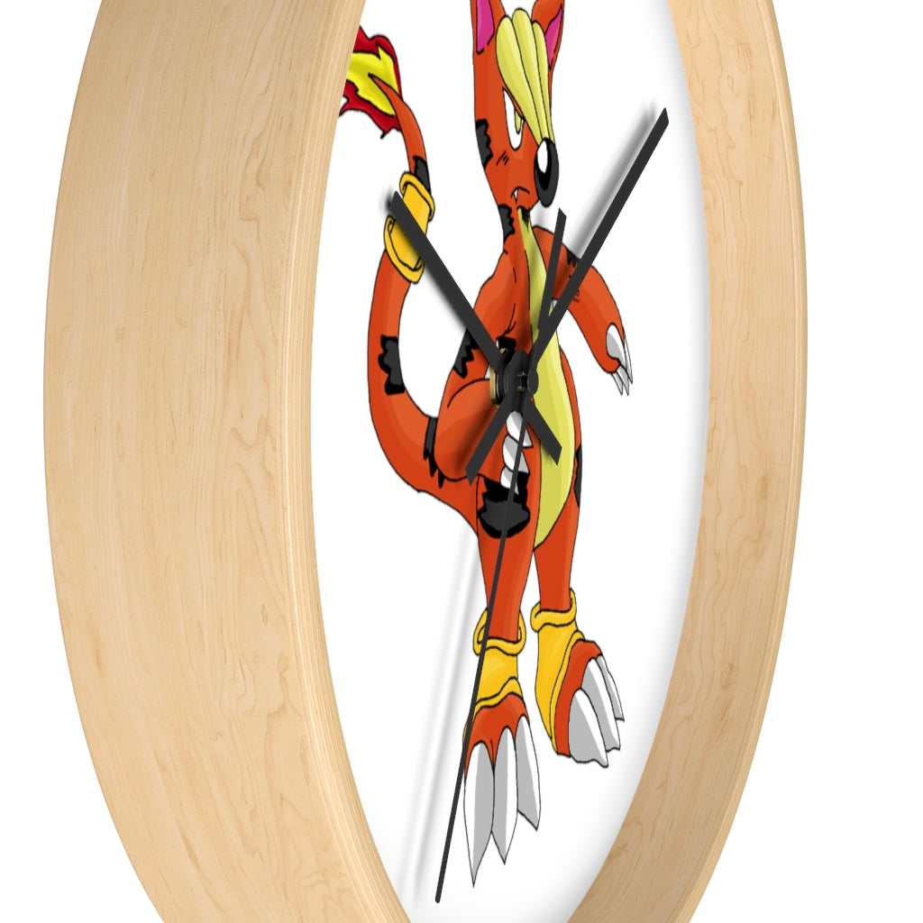 Arcadash Wall Clock featuring a wooden frame and plexiglass face, designed for indoor use with a silent mechanism.