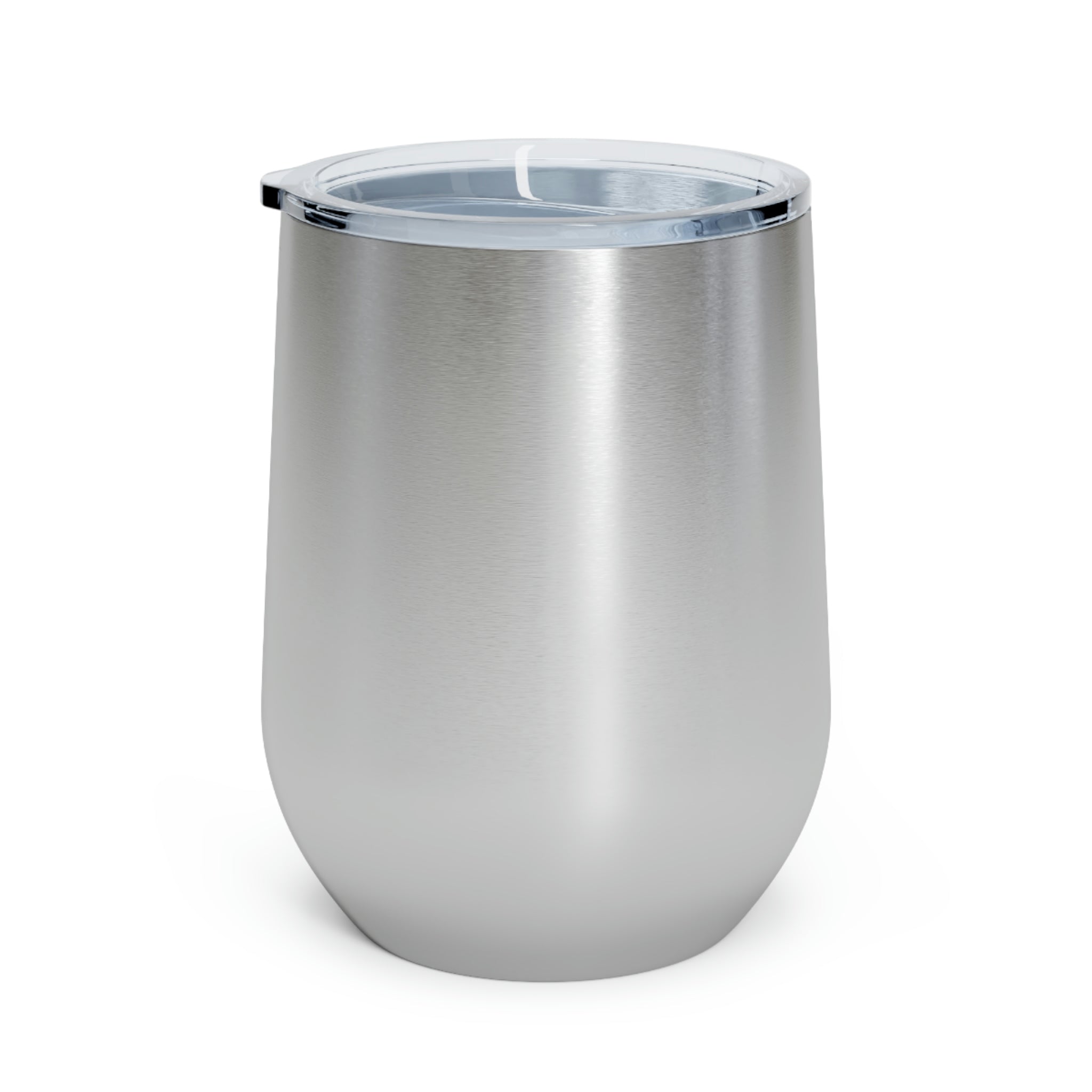 Arctic Galaxy Wine Tumbler with a clear lid, showcasing its stylish design and double-wall insulation.