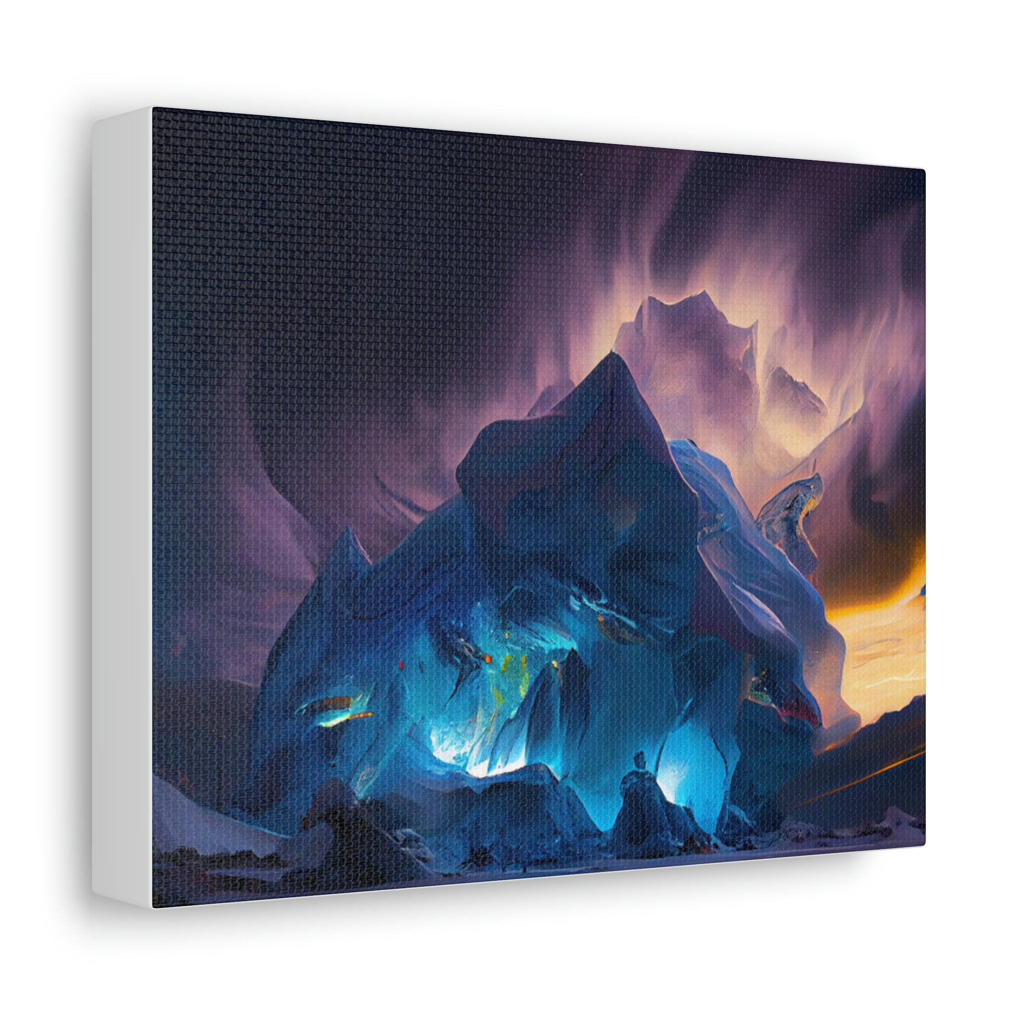 Arctic Stretched Canvas featuring vibrant artwork stretched over a durable wooden frame, ideal for indoor display.