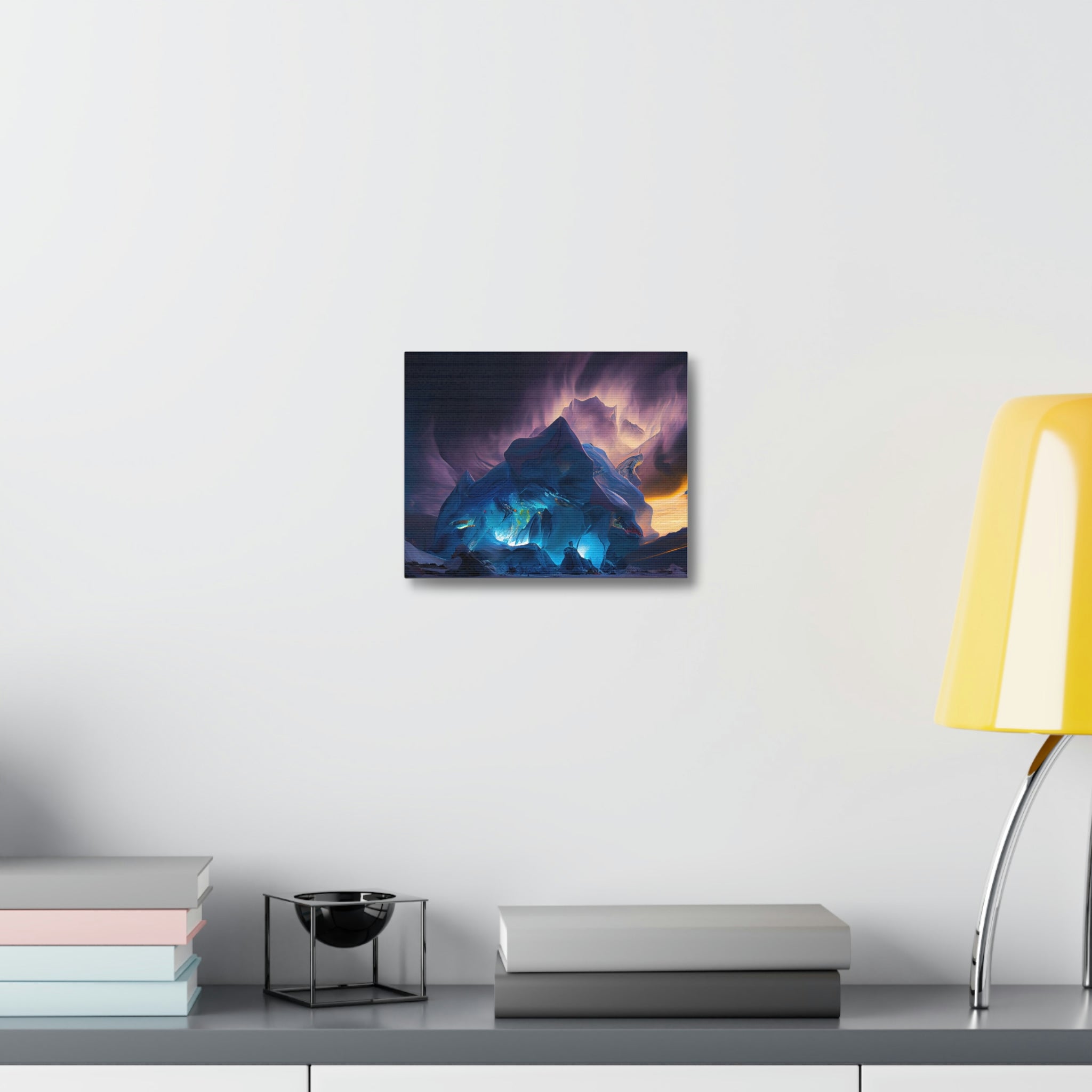 Arctic Stretched Canvas featuring vibrant artwork stretched over a durable wooden frame, ideal for indoor display.