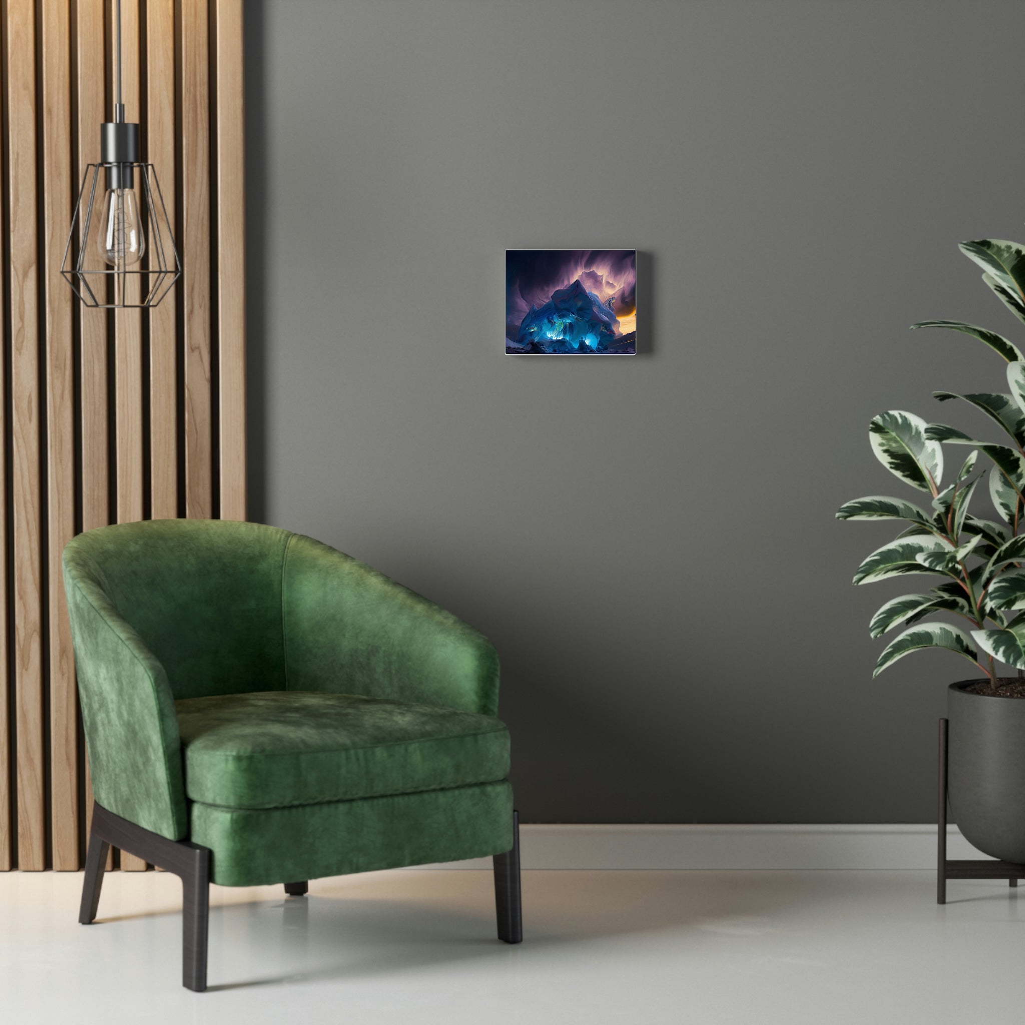 Arctic Stretched Canvas featuring vibrant artwork stretched over a durable wooden frame, ideal for indoor display.