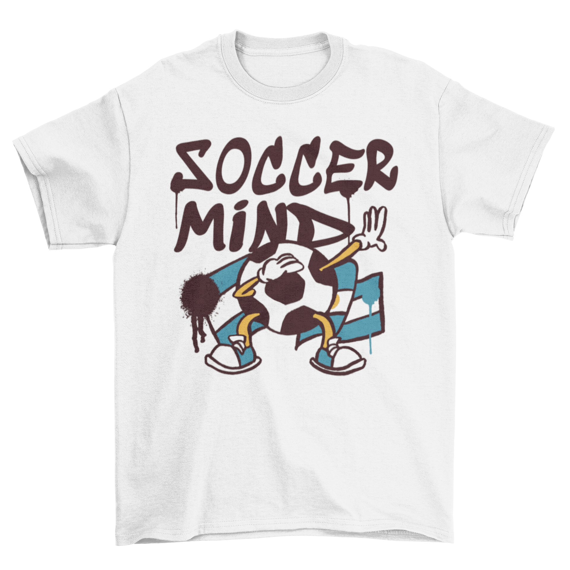 Argentina soccer ball t-shirt featuring vibrant colors and a stylish design, perfect for soccer fans.