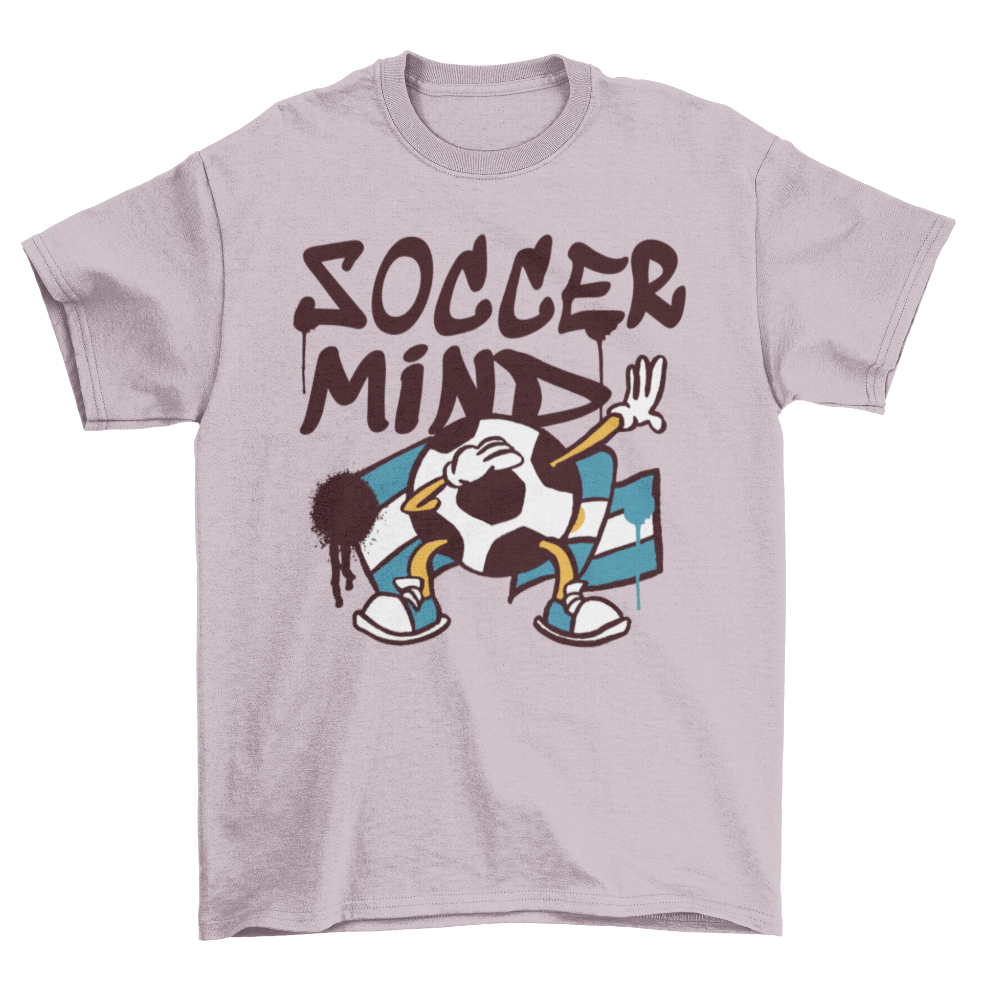 Argentina soccer ball t-shirt featuring vibrant colors and a stylish design, perfect for soccer fans.