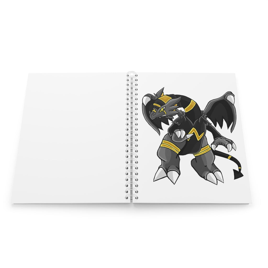 Argon Spiral Notebook with customizable covers and wide-ruled pages, featuring a semi-gloss laminated finish.