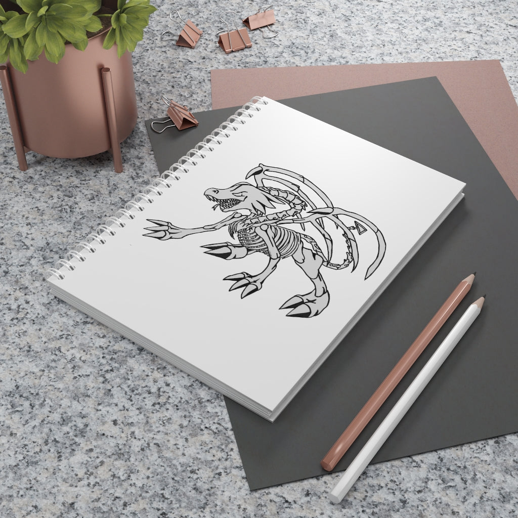 Argon Spiral Notebook with customizable covers and wide-ruled pages, featuring a semi-gloss laminated finish.