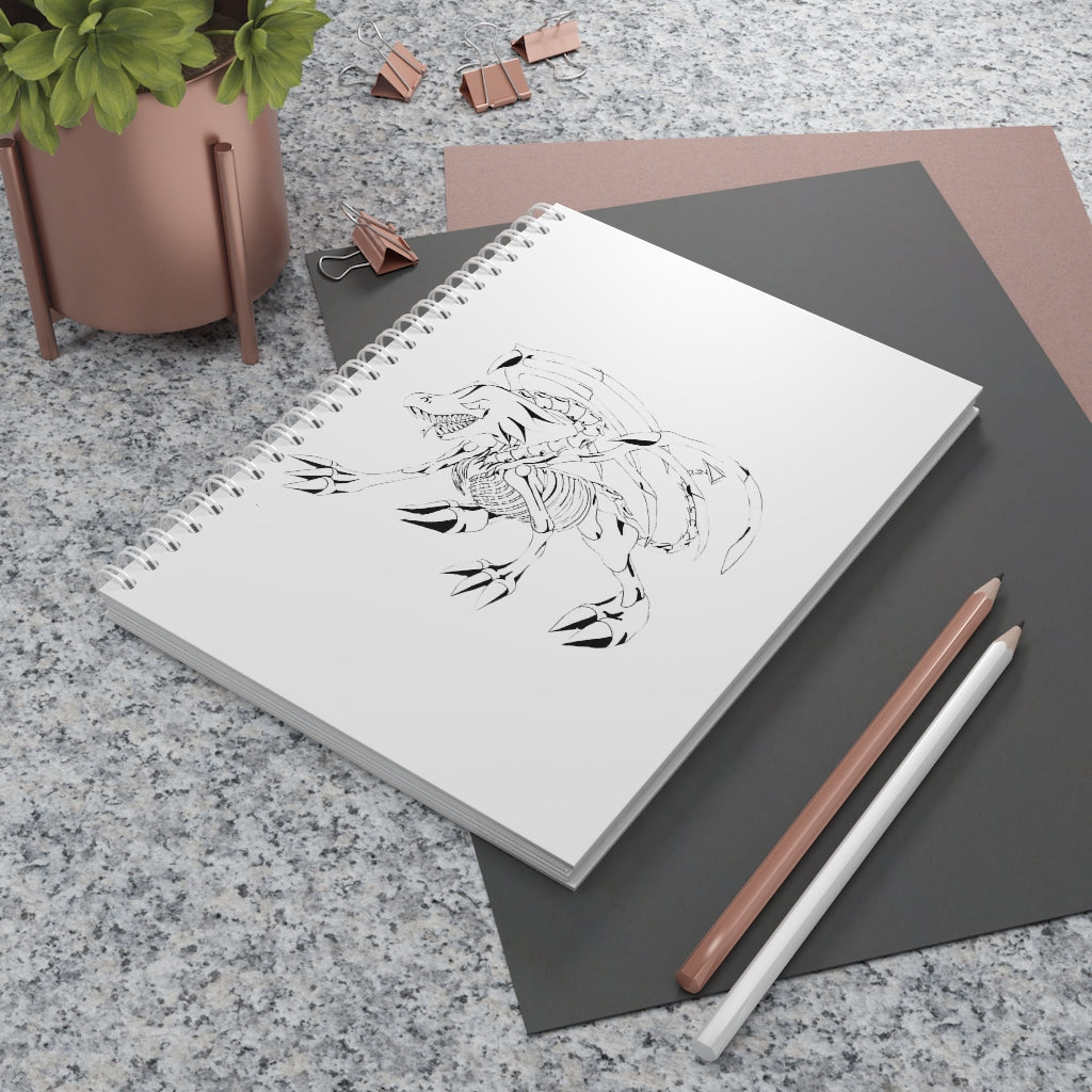 Argon Spiral Notebook with customizable covers and wide-ruled pages, featuring a semi-gloss laminated finish.