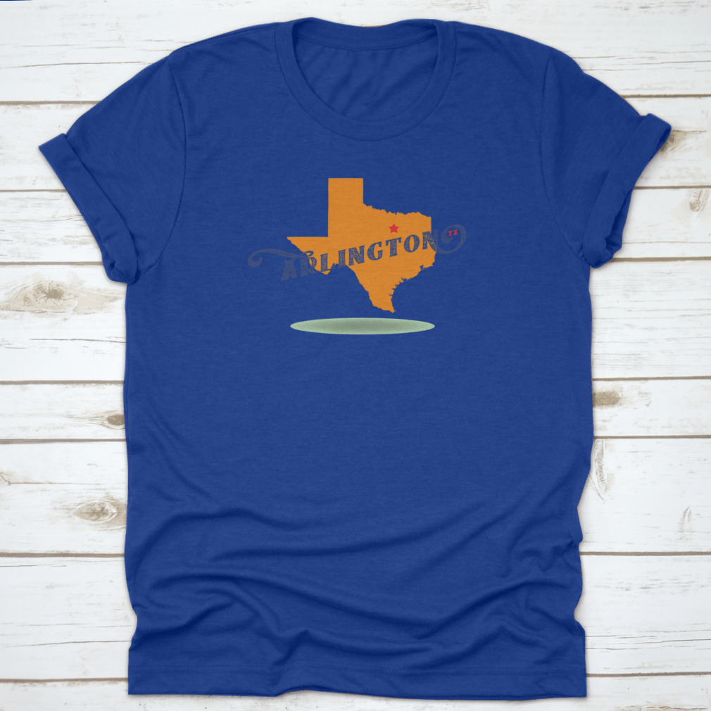 Arlington Texas Map Design Concept Shirt featuring a unique map graphic on a comfortable cotton fabric.