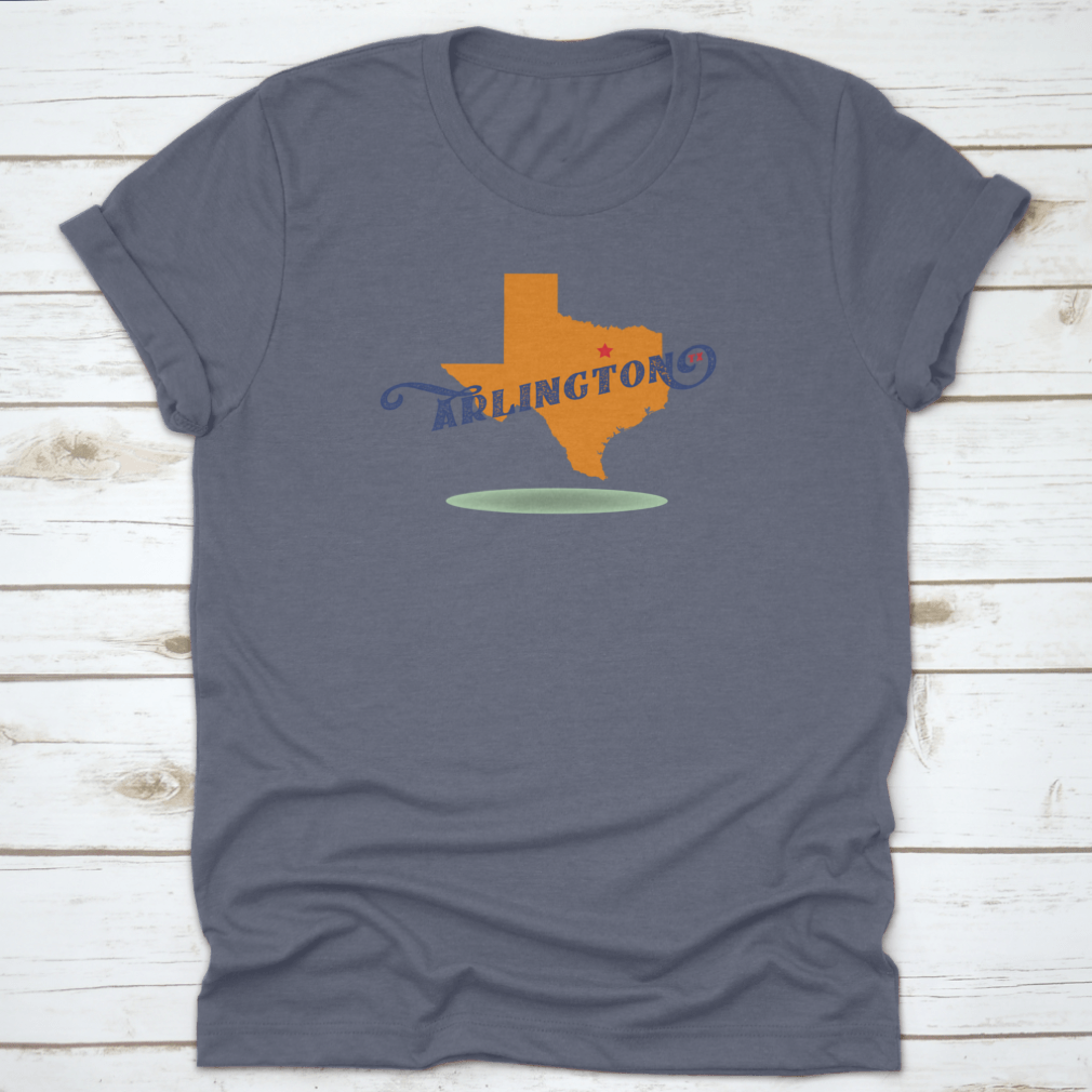 Arlington Texas Map Design Concept Shirt featuring a unique map graphic on a comfortable cotton fabric.