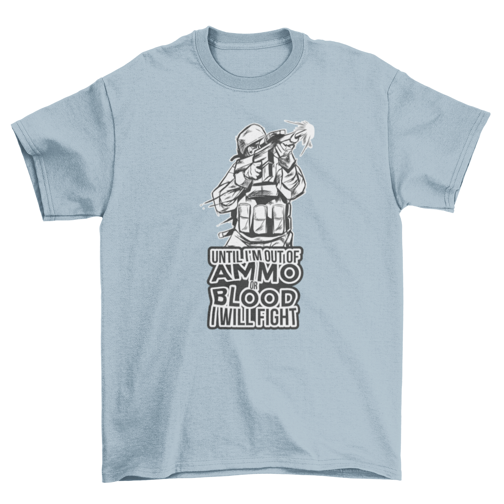 Armor Quote T-Shirt featuring a soldier illustration and impactful text, perfect for military enthusiasts.