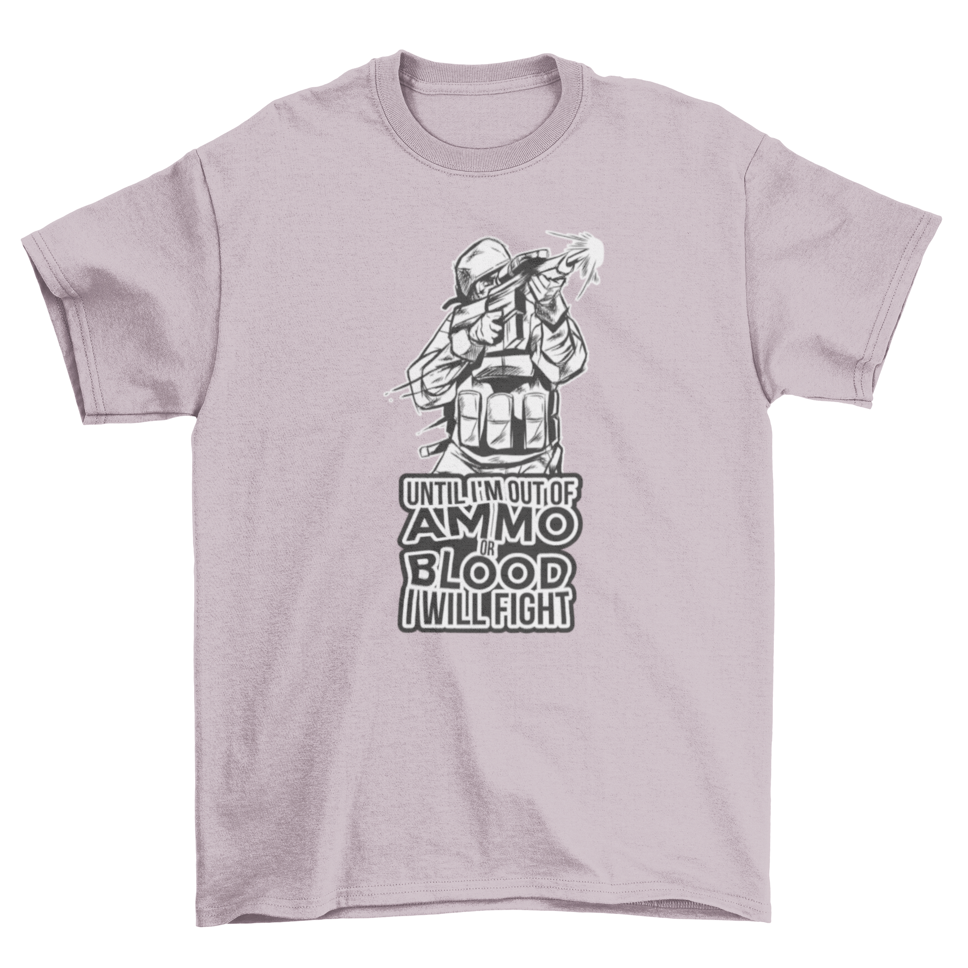 Armor Quote T-Shirt featuring a soldier illustration and impactful text, perfect for military enthusiasts.