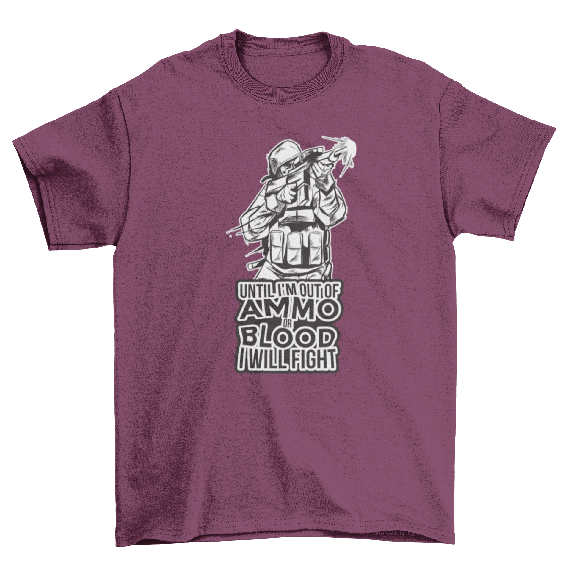 Armor Quote T-Shirt featuring a soldier illustration and impactful text, perfect for military enthusiasts.