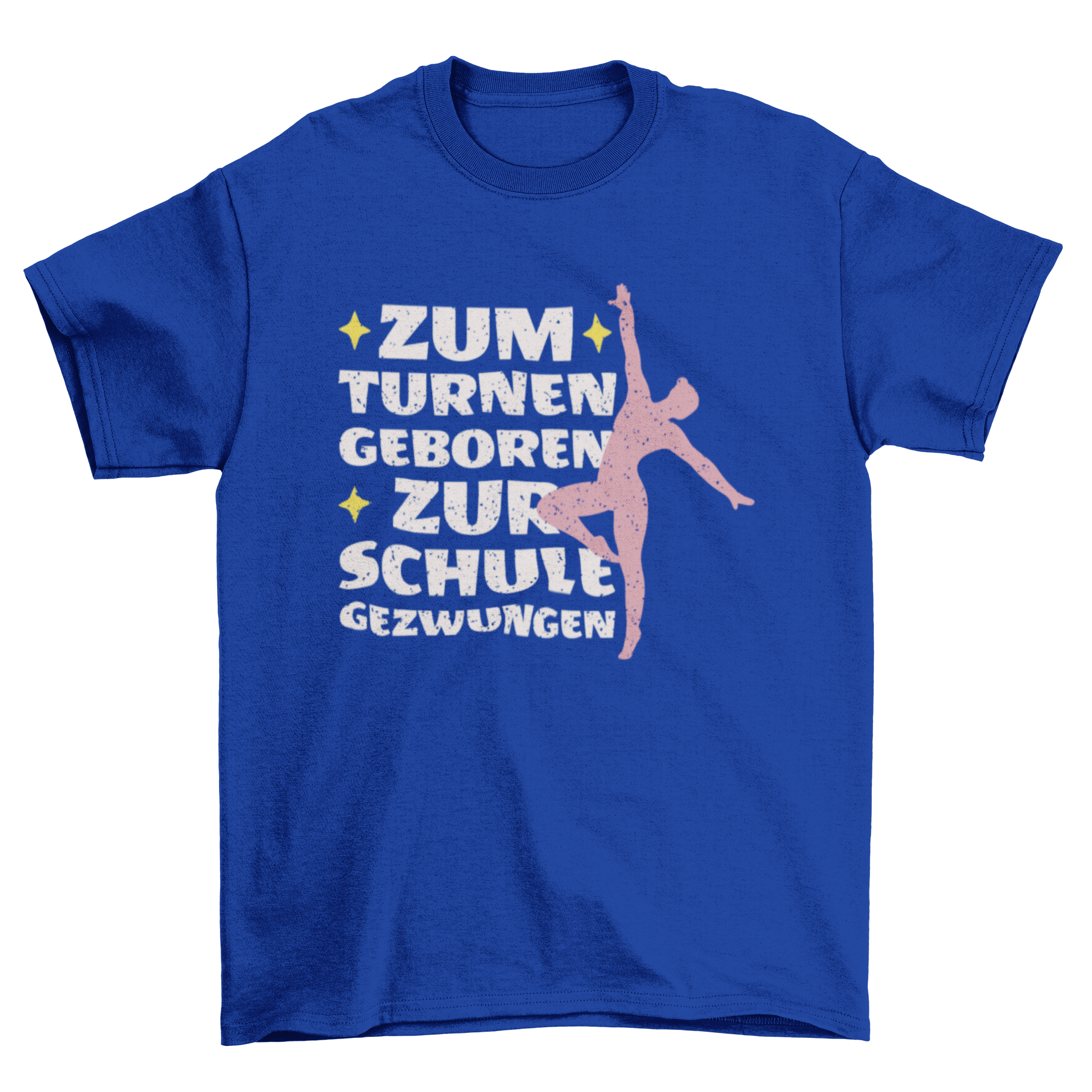 Artistic gymnast sport t-shirt featuring a gymnast design and a German quote about gymnastics.