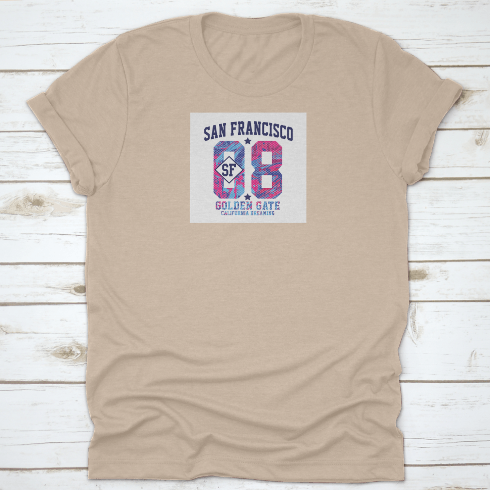 Athletic Sport California Typography T-Shirt featuring a stylish graphic design, made from 100% cotton for comfort.