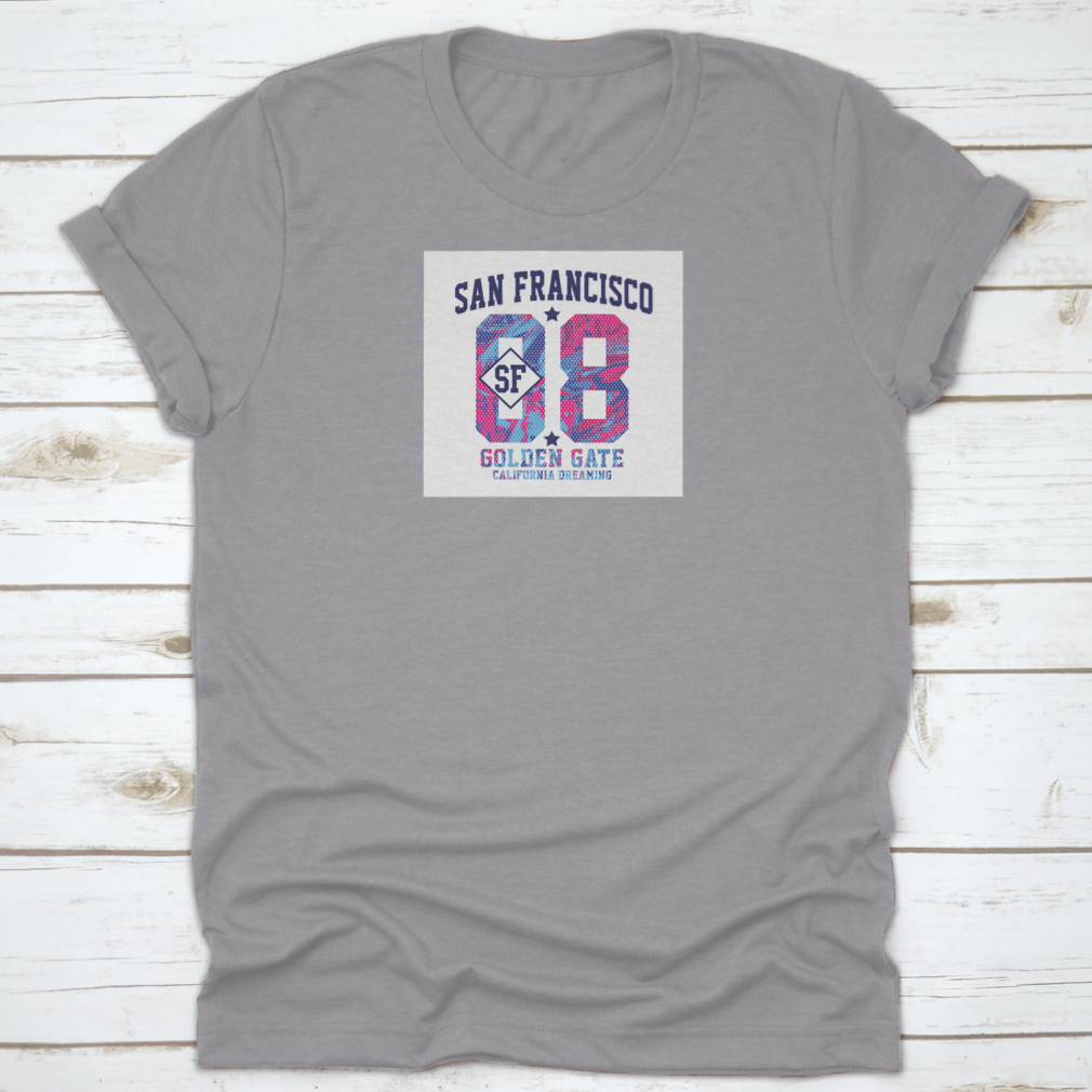 Athletic Sport California Typography T-Shirt featuring a stylish graphic design, made from 100% cotton for comfort.