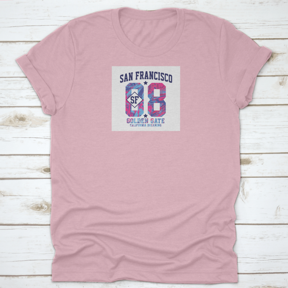 Athletic Sport California Typography T-Shirt featuring a stylish graphic design, made from 100% cotton for comfort.