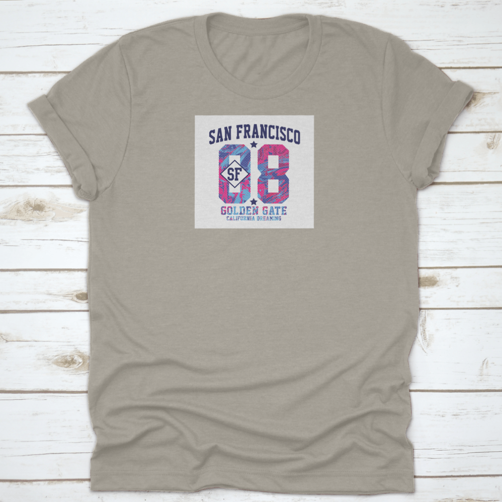 Athletic Sport California Typography T-Shirt featuring a stylish graphic design, made from 100% cotton for comfort.